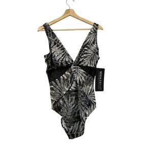 Miraclesuit Escape Swimsuit 14 One Piece Twist Of Fate Tummy Control Black White